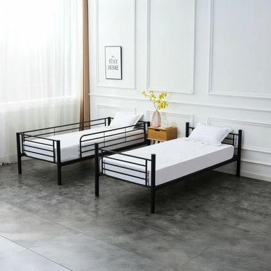 Двухъярусная кровать 90x200 см MEBEL ELITE RODEZ черный фотография