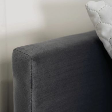 Кровать бархатная MEBEL ELITE JONAS Velvet 90x200 Сеерий фотография