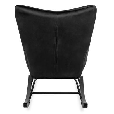 Крісло-гойдалка оксамитове MEBEL ELITE ELIS Velvet Чорний фотографія