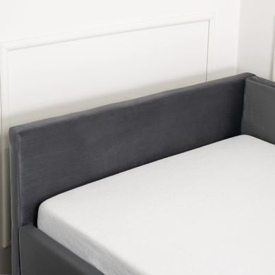 Кровать бархатная MEBEL ELITE JONAS Velvet 90x200 Сеерий фотография