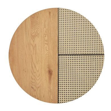 Журнальний столик комплект GARMINA Halmar 70x70/50x50 Дуб золотий/Чорний фотографія