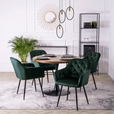 Стілець оксамитовий MEBEL ELITE VIKI Velvet зелений фотографія