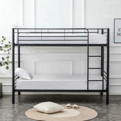 Двухъярусная кровать 90x200 см MEBEL ELITE RODEZ черный фотография