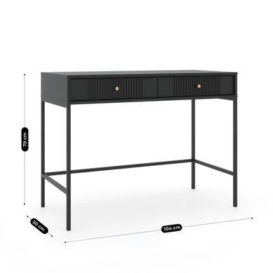 Туалетный столик MEBEL ELITE SOFT Черный фотография