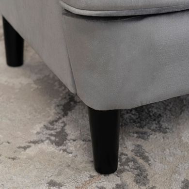 Кресло мягкое бархатное MEBEL ELITE KLARIS 2 Velvet Серый фотография
