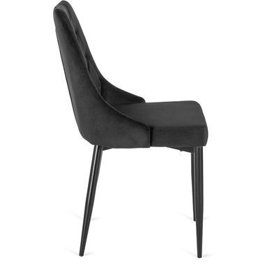 Комплект стіл розкладний MEBEL ELITE CLARK 120(160)х80 см Чорний +4 стільці CORK Чорний фотографія