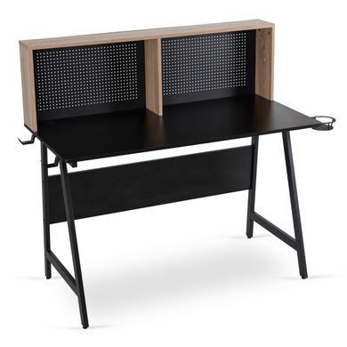 Письменный стол MEBEL ELITE ICE 138,5 см Черный/Дуб фотография