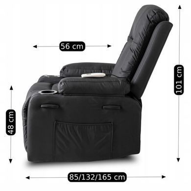 Масажне крісло MEBEL ELITE BOX екошкіра Чорний фотографія