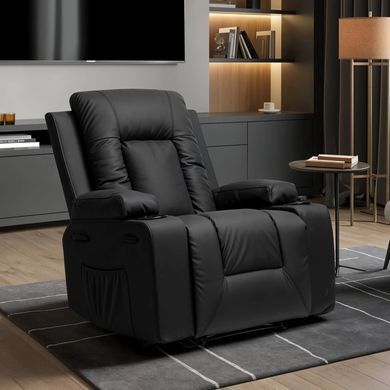Масажне крісло MEBEL ELITE BOX екошкіра Чорний фотографія