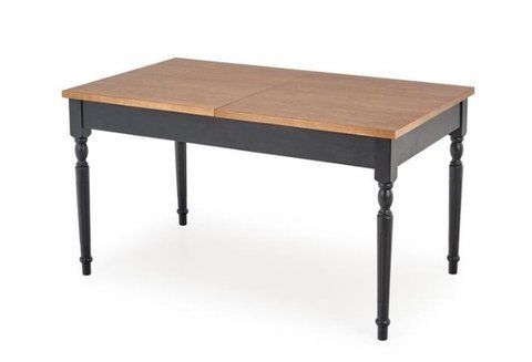 Стіл розкладний ROCOCO Halmar 140(220)x80 Темний Дуб/Чорний фотографія