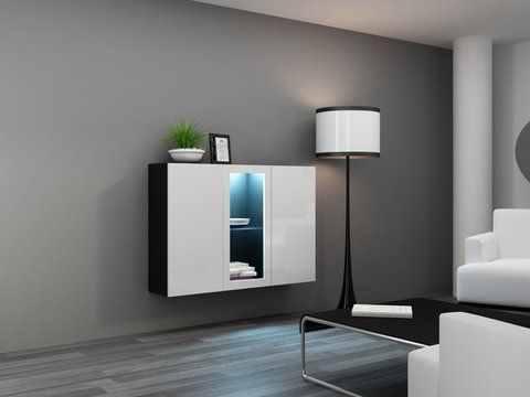 Комод VIGO Cama 120 Чорний Мат / Білий Глянець фотографія