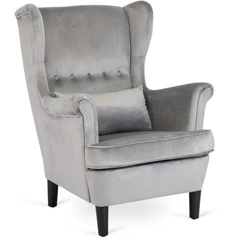 Кресло мягкое бархатное MEBEL ELITE KLARIS 2 Velvet Серый фотография
