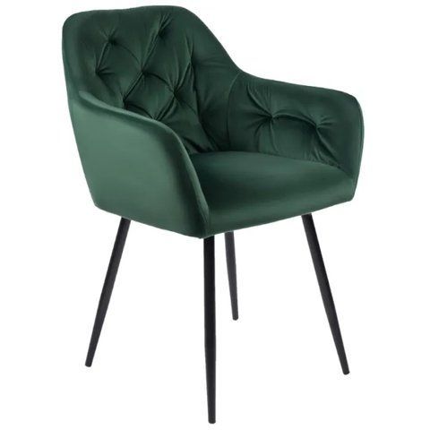 Стул бархатный MEBEL ELITE VIKI Velvet зеленый фотография