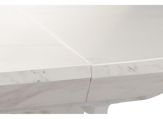 Стол раскладной TML-670 VETRO 110x110 Белый Мрамор фотография