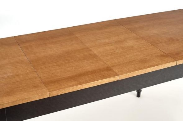 Стіл розкладний ROCOCO Halmar 140(220)x80 Темний Дуб/Чорний фотографія