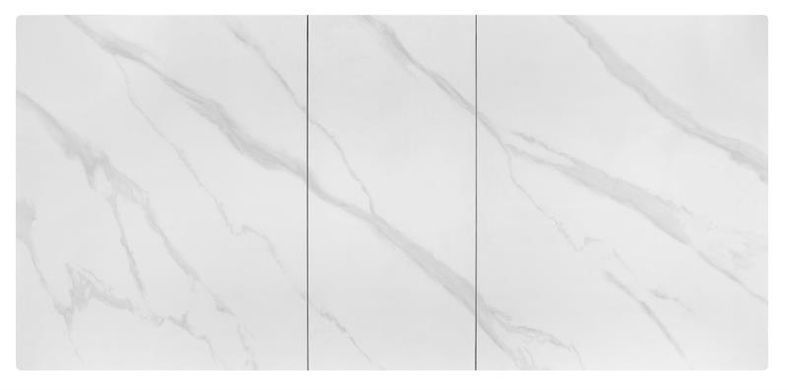 Стол раскладной PLATAN Halmar 140(180)x85 Белый Мрамор/Черный фотография