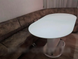 Стіл розкладний TMM-56 VETRO 140x80 Білий Матовий