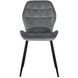 Стул бархатный MEBEL ELITE LUCKY Velvet, Серый / Черный