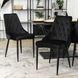 Комплект стіл розкладний MEBEL ELITE CLARK 120(160)х80 см Чорний +4 стільці CORK Чорний