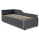 Кровать бархатная MEBEL ELITE JONAS Velvet 90x200 Сеерий