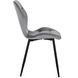 Стул бархатный MEBEL ELITE LUCKY Velvet, Серый / Черный