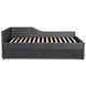 Кровать бархатная MEBEL ELITE JONAS Velvet 90x200 Сеерий