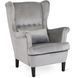Крісло м'яке оксамитове MEBEL ELITE KLARIS 2 Velvet Сірий фотографія