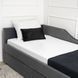 Кровать бархатная MEBEL ELITE JONAS Velvet 90x200 Сеерий