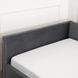 Кровать бархатная MEBEL ELITE JONAS Velvet 90x200 Сеерий