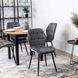 Стул бархатный MEBEL ELITE LUCKY Velvet, Серый / Черный