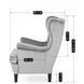 Кресло мягкое бархатное MEBEL ELITE KLARIS 2 Velvet Серый
