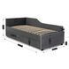 Кровать бархатная MEBEL ELITE JONAS Velvet 90x200 Сеерий
