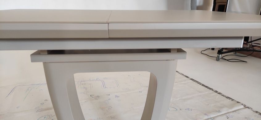 Стіл розкладний TML-560-1 Vetro 110(150)x75 Матовий Капучино фотографія