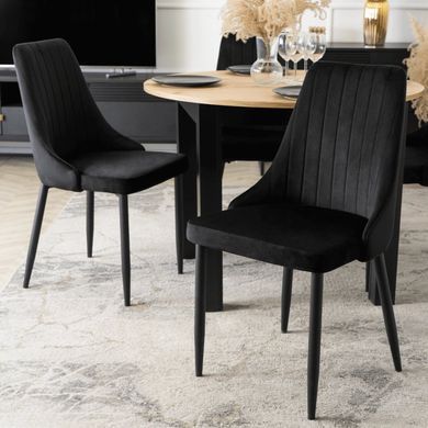 Стул бархатный MEBEL ELITE BARI Velvet Черный фотография