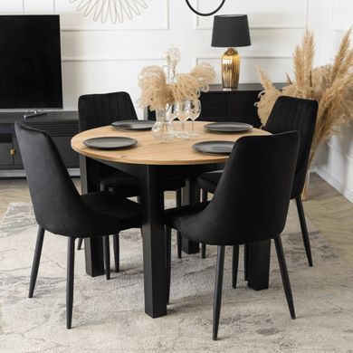 Стул бархатный MEBEL ELITE BARI Velvet Черный фотография