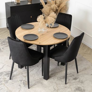 Стул бархатный MEBEL ELITE BARI Velvet Черный фотография