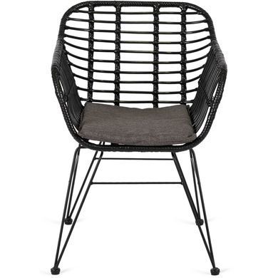 Комплект садової меблів MEBEL ELITE стіл FARGO + 4 стільці MUSA Чорний