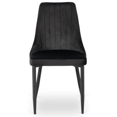 Стул бархатный MEBEL ELITE BARI Velvet Черный фотография