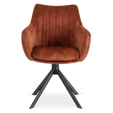 Стул поворотный MEBEL ELITE MUMBAI Velvet&nbsp;2 Рыжий фотография