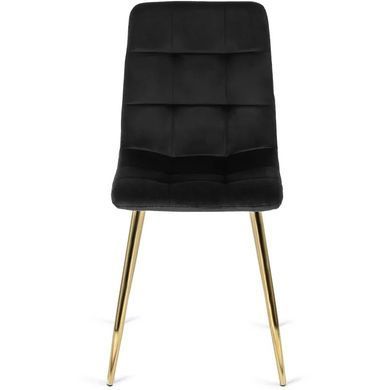 Стул бархатный MEBEL ELITE YORK Velvet, Черный / Золотой фотография