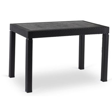 Комплект садової меблів MEBEL ELITE стіл FARGO + 4 стільці MUSA Чорний