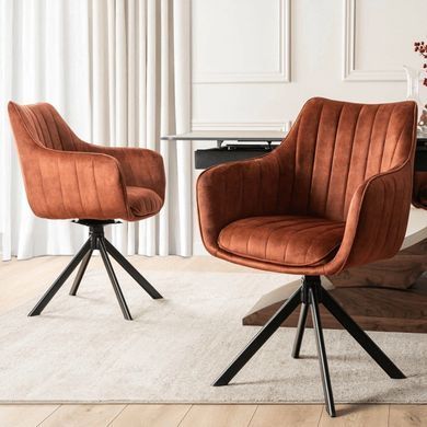 Стул поворотный MEBEL ELITE MUMBAI Velvet&nbsp;2 Рыжий фотография