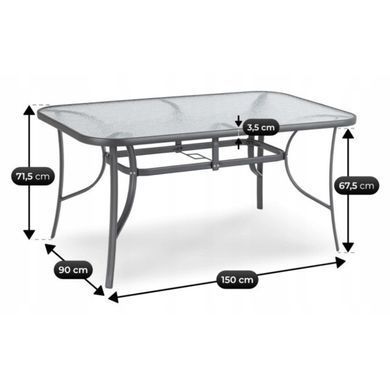 Комплект садових меблів MEBEL ELITE LIBERTY Чорний