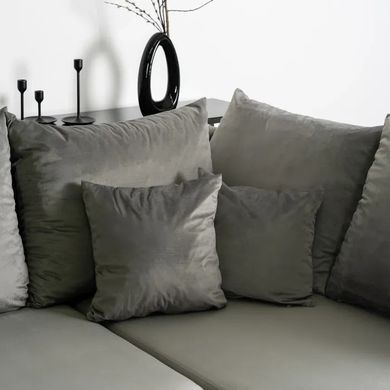 Кутовий диван оксамитовий MEBEL ELITE MARKUS Velvet 238 см Cірий (правий) фотографія