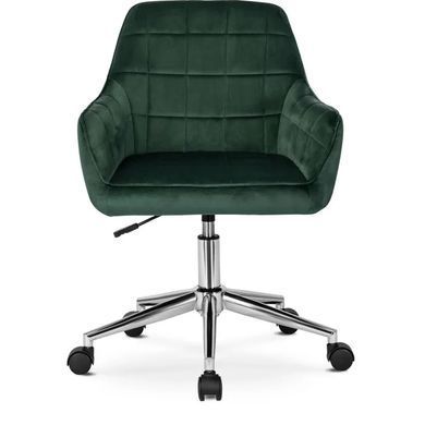 Стул офисный поворотный бархатный MEBEL ELITE FABIO Velvet Зеленый фотография