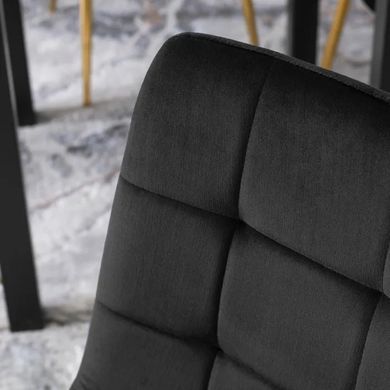 Стул бархатный MEBEL ELITE YORK Velvet, Черный / Золотой фотография