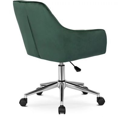Стул офисный поворотный бархатный MEBEL ELITE FABIO Velvet Зеленый фотография