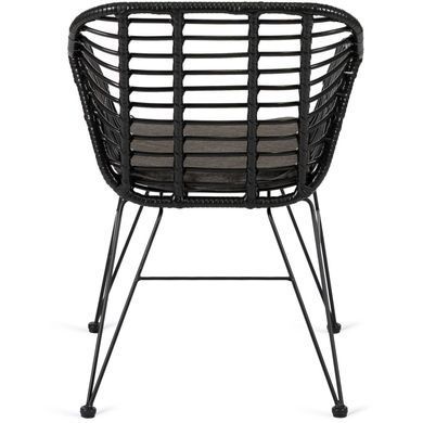 Комплект садової меблів MEBEL ELITE стіл FARGO + 4 стільці MUSA Чорний