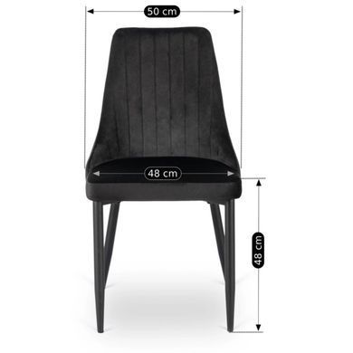 Стул бархатный MEBEL ELITE BARI Velvet Черный фотография