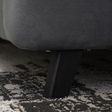 Кровать двуспальная бархатная MEBEL ELITE LINO Velvet 140x200 Серый фотография